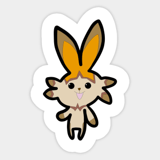 the bunny is smiling and happy Sticker